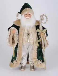 Karen Didion Santa - 18in - Lighted Emerald Shine 2020