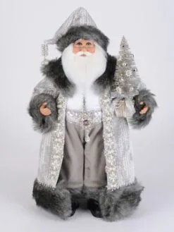 Karen Didion Santa - Lighted Jeweled Platinum Elegance 2020