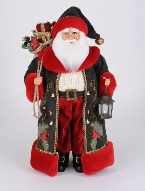 Karen Didion Santa - 20in - Lighted Cardinal Woodland 2020 3 Karen Didion Santa - 20in - Lighted Cardinal Woodland 2020