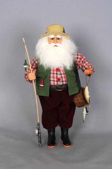 Karen Didion Santa - 16in - Fishing Santa 3 Karen Didion Santa - 16in - Fishing Santa