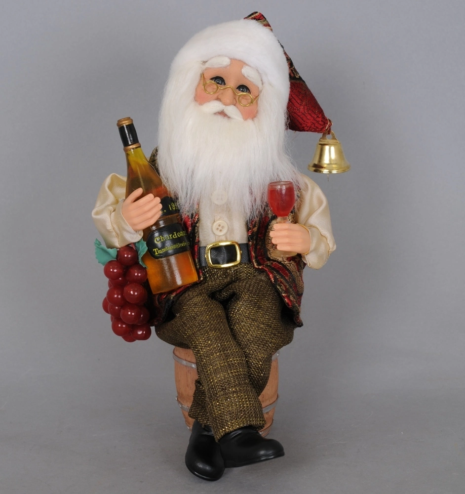 Karen Didion Santa - 12in - Wine Santa 3 Karen Didion Santa - 12in - Wine Santa