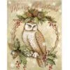 Lang Boxed Christmas Cards - Owl Pinecone - Susan Winget