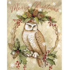 Lang Boxed Christmas Cards - Owl Pinecone - Susan Winget