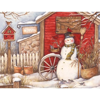 Lang Boxed Christmas Cards - Winter Barn - Susan Winget 3 Lang Boxed Christmas Cards - Winter Barn - Susan Winget