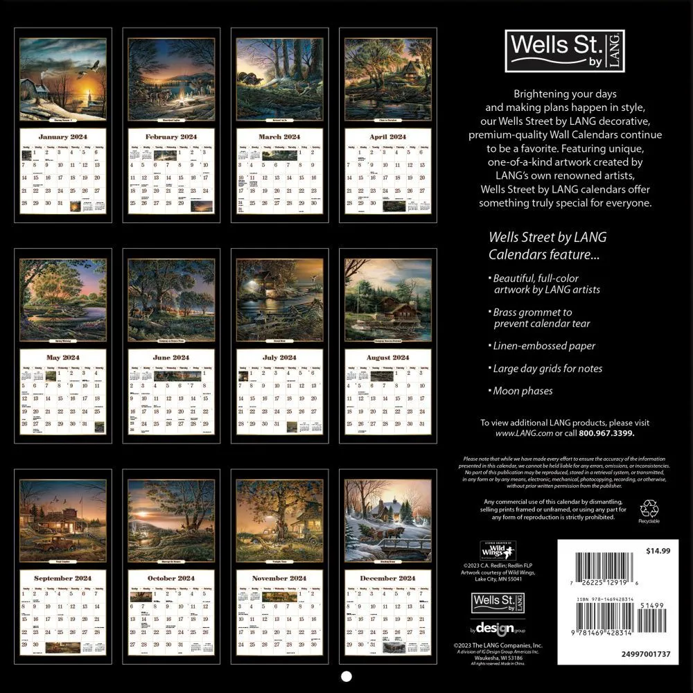 Lang Calendar - 2024 - Terry Redlin 5 Lang Calendar - 2024 - Terry Redlin - Image 3