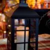 Candle Lantern Holder - Rustic Black Lantern - 14in -Holiday Ornaments Sales lantern decorative lantern 14 18