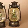 Lighted Water Lantern Snow Globe - Bronze - Christmas Tree -Holiday Ornaments Sales lantern snow globe battery timer bronze christmas tree 9 5in 13