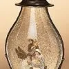 Lighted Water Lantern Snow Globe - Holy Family/Kneeling Angel