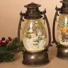Lighted Water Lantern Snow Globe - Bronze - Snowman -Holiday Ornaments Sales lantern snow globe battery timer bronze snowman 9 5in 13