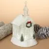 Lighted Water Lantern Snow Globe - Clear - Holiday Church -Holiday Ornaments Sales lantern snow globe battery timer clear holiday church 10 75in 12