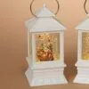 Lighted Water Lantern Snow Globe - White - Santa In Sleigh -Holiday Ornaments Sales lantern snow globe battery timer white santa in sleigh 8 5in 13