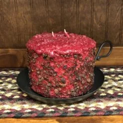 Large 3-Wick Cake Candle - Homespun Harvest - 5.5in X 4.5in