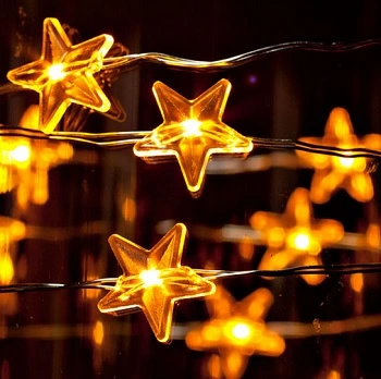 Micro LED Star Lights - Warm White LED - Battery/Silver Wire - 20 Lights 3 Micro LED Star Lights - Warm White LED - Battery/Silver Wire - 20 Lights