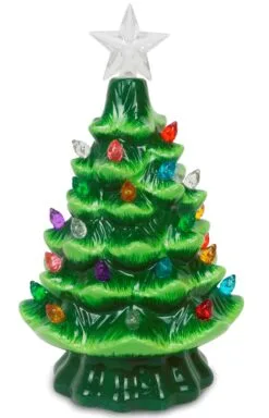Lighted Ceramic Christmas Tree - Battery-Operated With Multi-Colored Lights - 7.5 Inch -Holiday Ornaments Sales lighted ceramic christmas tree battery operated with multi colored lights 7 5 inch 20