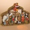 Lighted Nativity Scene - With Creche And Gloria Angel - 12in 1 Lighted Nativity Scene - With Creche And Gloria Angel - 12in -Holiday Ornaments Sales lighted nativity scene with creche and gloria angel 12in 9