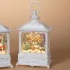 Lighted Water Lantern Snow Globe - Santa In Sleigh -Holiday Ornaments Sales lighted water lantern snow globe santa in sleigh 12