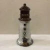 Lighthouse Candle Holder - Natural/Brown - 9.5in -Holiday Ornaments Sales lighthouse candle holder natural brown 9 5in 18