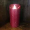 Battery Pillar Candle - Luminara LED - Rio Red - 7in X 3.5in