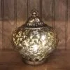Mercury Glass Lantern - LED Gold - On/Off/Timer - 6in -Holiday Ornaments Sales mercury glass lantern led gold on off timer 6in 22