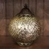 Mercury Glass Lantern - LED Gold - On/Off/Timer - 7in -Holiday Ornaments Sales mercury glass lantern led gold on off timer 7in 22