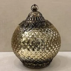 Mercury Glass Lantern - LED Gold - On/Off/Timer - 7in 6 Mercury Glass Lantern - LED Gold - On/Off/Timer - 7in -Holiday Ornaments Sales mercury glass lantern led gold on off timer 7in 23