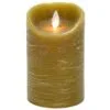 Flameless Pillar Candle - Mystique LED - Taupe - 5in X 3.25in -Holiday Ornaments Sales mystique flameless candle battery operated 3 25 x 5 taupe 19