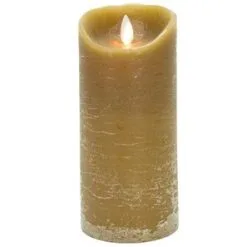 Flameless Pillar Candle - Mystique LED - Taupe - 7in X 3.25in