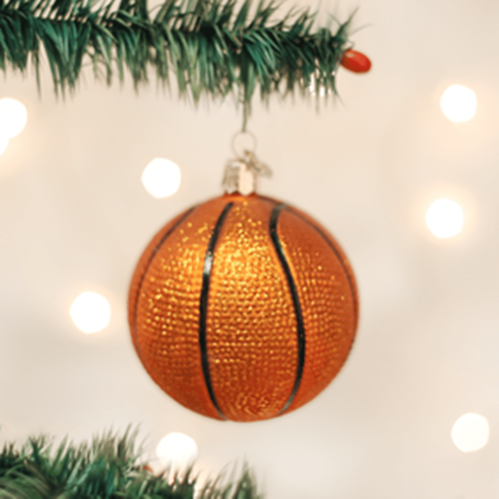 Old World Christmas Glass Ornament - Basketball 3 Old World Christmas Glass Ornament - Basketball