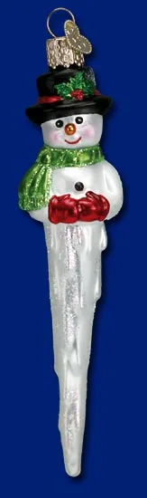 Old World Christmas Glass Ornament - Icicle Snowman