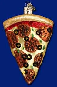 Old World Christmas Glass Ornament - Pizza Slice