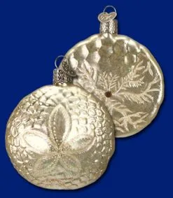 Old World Christmas Glass Ornament - Sand Dollar