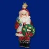 Old World Christmas Glass Ornament - Santa With A Wreath -Holiday Ornaments Sales old world christmas glass ornament santa with a wreath 18