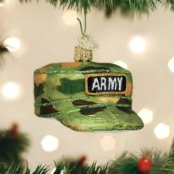 Old World Christmas Glass Ornament - Army Cap