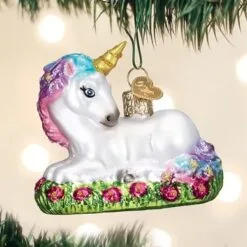 Old World Christmas Glass Ornament - Baby Unicorn