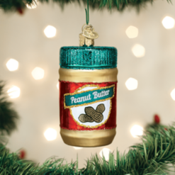 Old World Christmas Glass Ornament - Jar Of Peanut Butter