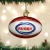 Old World Christmas Glass Ornament - Rugby Ball -Holiday Ornaments Sales old world christmas ornament rugby ball 15