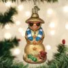 Old World Christmas Glass Ornament - Sand Snowman -Holiday Ornaments Sales old world christmas ornament sand snowman 15