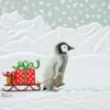 Petite Boxed Christmas Cards - "Gifted Penguin" -Holiday Ornaments Sales petite boxed christmas cards gifted penquin 12