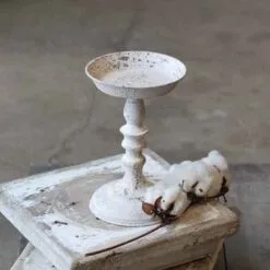 Pillar Candle Holder - Cream - 9in H - For 3in Candle