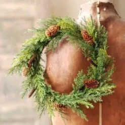 Pine Candle Ring - Green Prickly Pine - 6.5in