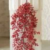 Red Berry Teardrop Swag - Waterproof Berries - 31 Inch -Holiday Ornaments Sales red berry teardrop swag waterproof berries 31in 12