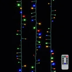 Snake Garland Lights - 1000 Multicolor LED Lights - Green Wire - 73ft