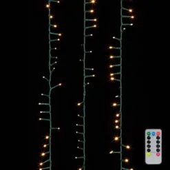 Snake Garland Lights - 1000 Warm White LED Lights - Green Wire - 73ft