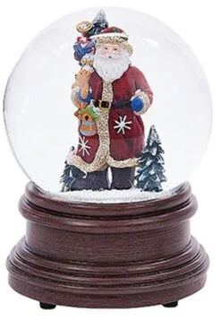 Snow Globe - Musical - Santa - 100mm