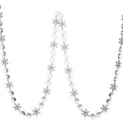 Snowflake Garland - Clear Acrylic - Beads & Snowflakes - 6ft