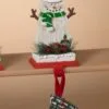 Snowman Stocking Hanger - Green Scarf/Santa Hat - 8.25in -Holiday Ornaments Sales snowman stocking hanger green scarf santa hat 8 25in 10