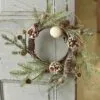 Snowy Pine Candle Ring - Snowmass Village - 6.5in -Holiday Ornaments Sales snowy pine candle ring snowmass village 6 5in 9