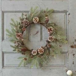 Snowy Pine Wreath - Snowmass Village - 24 Inch