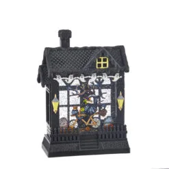 Water Haunted House - Witch On Bike - Battery Operated - 10in