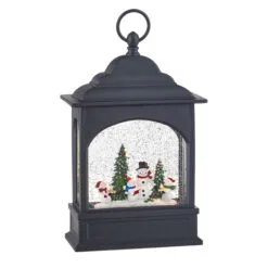 Water Lantern - Snowman Carolers - Battery Operated - 11in